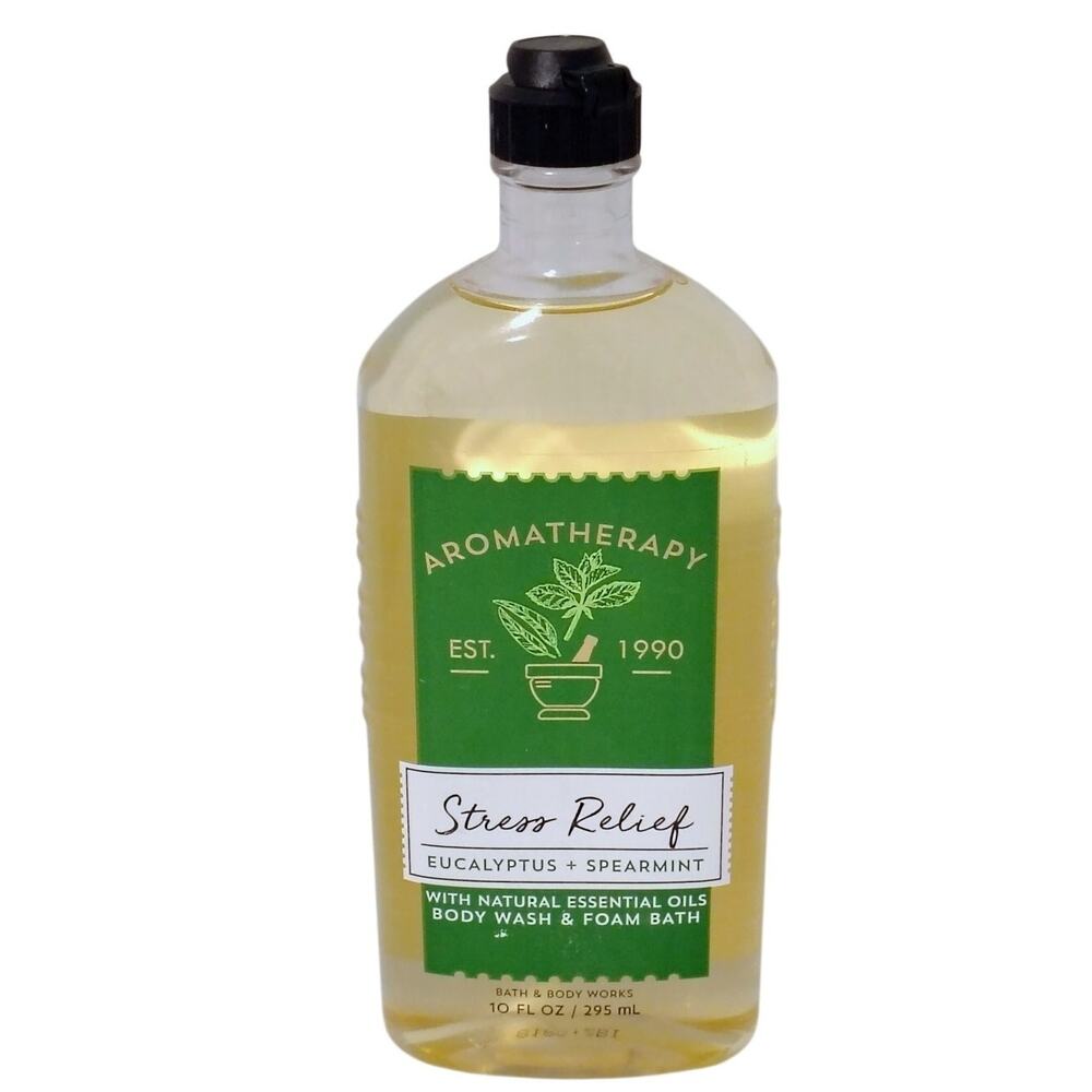 Bath & Body Works Stress Relief Eucalyptus Spearmint Body Wash Foam Bath 10 oz.